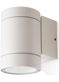Paco Home Wandleuchte "LUSIWA", wei&szlig;, 1, H: 9,6cm, Leuchten, In & Outdoor GU10 Aussenlampe Garten Hauswand Eingang Aluminium IP54, Wandleuchte