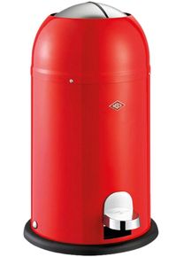 M&uuml;lleimer Wesco "Kickmaster Junior", rot, B:30cm H:51cm T:30cm, Stahlblech, M&uuml;lleimer, M&uuml;lleimer, Abfallsammler mit D&auml;mpfer, 12 Liter