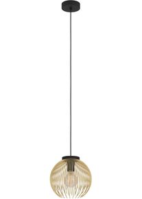 Eglo H&auml;ngeleuchte "VENEZUELA Pendellampe, Esszimmerlampe, Metall, schwarz, gold, E27", gold (schwarz, goldfarben), &Oslash; 23,5cm H: 110cm, 1 Stk., Leuchten, Esstischlampe, Pendelleuchte, Drahtschirm, 1 flammig, 110x23,5cm, H&auml;ngeleuchte