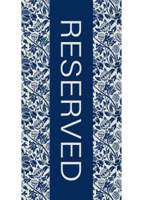 Strandtuch Egeria "Reserved", blau, B:75cm L:150cm, Velours, Baumwolle, Handt&uuml;cher, Strandtuch, 75x150 cm, Velours