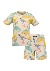 Shorty Blue Seven, Jungen, Gr. 128 (134), kiesel, Jersey, Obermaterial: 100% Baumwolle, bedruckt, Basic normal, Rundhals, Homewear-Sets Shorty