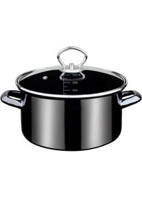 Bratentopf GSW "Profi-Black-Star", schwarz, H:10,5cm &Oslash;:20cm, T&ouml;pfe, Bratentopf, Induktion