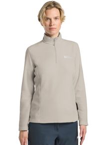 Stehkragenpullover Jack Wolfskin "TAUNUS HZ W", Damen, Gr. XS, beige (palesand), Obermaterial: 100% Polyester, Pullover Stehkragenpullover