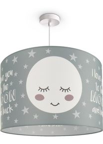 Paco Home Pendelleuchte "Aleyna 103", wei&szlig;, 1, &Oslash; 45,5cm H: 27cm, Leuchten, Kinderlampe Deckenlampe LED Kinderzimmer Lampe Mond-Motiv, E27, Pendelleuchte