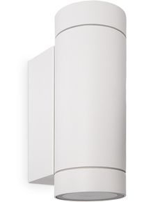 Paco Home Wandleuchte "LUDOWA", wei&szlig;, 2, H: 16,4cm, Leuchten, Up & Down In & Outdoor Aussenleuchte Garten GU10 Aluminium IP54, Wandleuchte