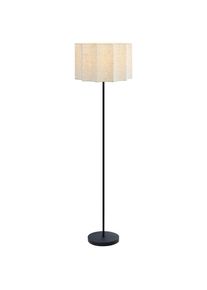 Novel Stehleuchte, Schwarz, Metall, Kunststoff, Textil, Abstraktes, 150 cm, RoHS, CE, Fu&szlig;schalter, Textilschirm, Lampen & Leuchten, Innenbeleuchtung, Stehlampen, Stehlampen