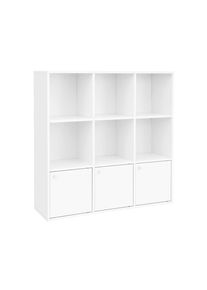 Boxxx B&uuml;cherwand, Wei&szlig;, Holzwerkstoff, 3 F&auml;cher, 98x98x30 cm, Typenauswahl, Beim&ouml;bel erh&auml;ltlich, B&uuml;rom&ouml;bel, B&uuml;rom&ouml;bel-Sets & B&uuml;rom&ouml;bel-Serien, B&uuml;rom&ouml;belserien