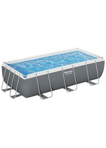 Bestway Pool SET Power Steel 56442, Grau, Metall, Kunststoff, Mosaik, 201x100x404 cm, RoHS, Freizeit & Co, Pools & Wasserspa&szlig;, Pools, Aufstellpools