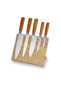 ECHTWERK , Braun, Silberfarben, Bernsteinfarben , Metall , ergonomischer Griff, Klinge antihaftbeschichtet , Kochen & Essen, K&uuml;chenutensilien, K&uuml;chenmesser & Messerbl&ouml;cke