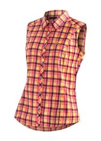 Funktionsbluse Maier Sports "Paloma", Gr. 40, bunt (mehrfarbig), 85% Polyester, 15% Viskose, Blusen Funktionsbluse, &auml;rmellose Damen Bluse, sommerliches Blusen-Shirt, Karobluse, Reg. Fit