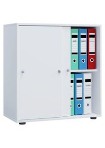 P & B Aktenschrank, Wei&szlig;, Holzwerkstoff, 1 F&auml;cher, 70x74x37 cm, abschlie&szlig;bar, B&uuml;rom&ouml;bel, B&uuml;roschr&auml;nke, Aktenschr&auml;nke