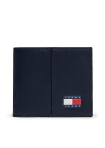 Geldb&ouml;rse Tommy Jeans "TJM HERITAGE CC WALLET", Damen, nachtblau, Leder, Lederimitat, Textil, unifarben mit Farbeinsatz, Basic, Kleinlederwaren Geldb&ouml;rse, Geldbeutel, Portemonnaie, Money Pocket mit Logoemblem