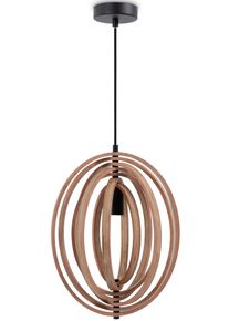 Paco Home Pendelleuchte "BARRY L", schwarz (schwarz, holz), 1, H: 40,3cm, Leuchten, Pendelleuchte