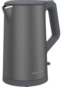 Grundig Wasserkocher "WK 7340", grau (schwarz inox), B:27cm H:23cm T:15cm, Wasserkocher, Wasserkocher