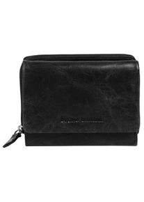 Geldb&ouml;rse Bruno Banani, Damen, schwarz, Leder, leicht gl&auml;nzend, unifarben, Kleinlederwaren Geldb&ouml;rse, echt Leder