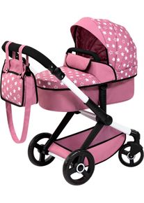 Kombi-Puppenwagen BAYER "Xeo, rosa", rosa, Puppenwagen, KinderB:37cm H:73cm T:68cm, Kunststoff, Metall, Stoff, Kombi-Puppenwagen, B:37cm H:73cm T:68cm