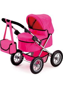 Puppenwagen BAYER "Trendy, pink", pink, Puppenwagen, KinderB:39cm H:68cm T:68cm, Kunststoff, Metall, Stoff, Puppenwagen, mit Wickeltasche, B:39cm H:68cm T:68cm
