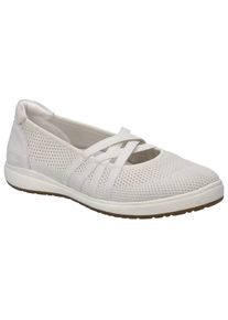 Riemchenballerina Josef Seibel "Caren 67", Herren, Gr. 36, wei&szlig;, Leder, Textil, Schuhe Riemchenballerina, Slipper, Sneaker, Schlupfschuh mit Leder Einsatz an der Ferse