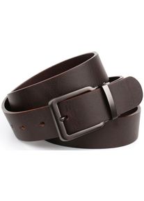 Lederg&uuml;rtel Anthoni Crown, Damen, Gr. 95, braun, Leder, unifarben, G&uuml;rtel Lederg&uuml;rtel, 3,5 cm breiter Casual-Volllederg&uuml;rtel