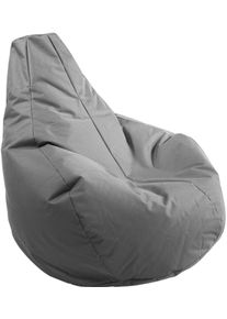 Sitzsack Kinzler "Gamer", grau (anthrazit), B:100cm H:100cm, Polyester, Sitzs&auml;cke, Sitzsack, Uni Farben, mit R&uuml;ckenlehne, Outdoor geeignet, Kinderzimmer