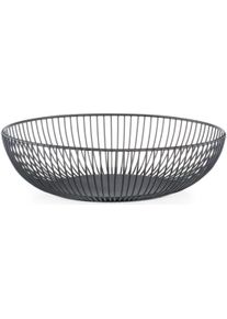 Obstschale zeller PRESENT, schwarz, H:8cm &Oslash;:28cm, Metall, Sch&uuml;sseln, Obstschale, in klarem Design