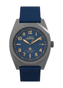 Quarzuhr Timex "CAPSTONE", blau (dunkelblau), Armbanduhren, Damen, Quarzuhr, Armbanduhr, Herrenuhr, Synthetikarmband, Datum, Leuchtzeiger