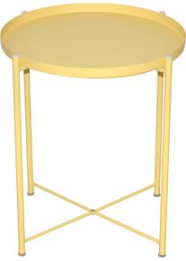 Beistelltisch, gelb (gelb, gelb, gelb), B:47cm H:52cm T:47cm, HOFMANN LIVING AND MORE, Tische, Beistelltisch, abnehmbare Tischplatte