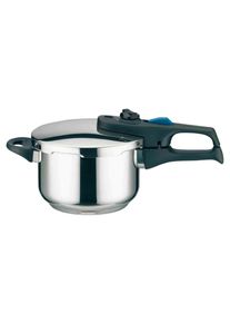 ELO Schnellkochtopf, Edelstahlfarben, Metall, 2,7 l, Messskala, rostfrei, Druckregelventil, Sicherheitsventil, Gegengriff, Sandwichboden, Sicherheitssystem, Kochgeschirr, T&ouml;pfe, Schnellkocht&ouml;pfe