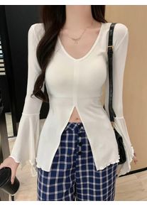 Vintage Y2K T-Shirt for Women, Bodycon Fit with Flare Sleeve & Side Split, Grunge Aesthetic Harajuku Top (74 Characters)