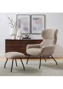 Livetastic , Taupe , Textil , 79x103x82 cm , Wohnzimmer, Sessel, Relaxsessel