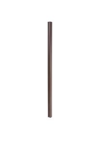 Alu-Pfosten Sarthe-WPC-Zaun, Pfeiler Pfahl, Stecksystem ~ 240cm, braun