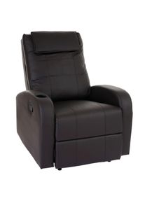 Fernsehsessel Durham, TV Sessel Relaxsessel Liegesessel, Kunstleder ~ coffee