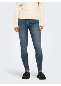 Skinny-fit-Jeans Only "ONLPOWER MID PUSH UP SK DNM TAI886", Damen, Gr. L (40), L&auml;nge 32, blau (special blau grau denim), Denim/Jeans, Obermaterial: 92% Baumwolle, 6% Polyester, 2% Elasthan, unifarben, skinny fit kn&ouml;chellang, Jeans Skinny-fit-Jeans