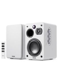 Majority D70X Active Bookshelf Speakers - White