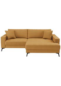 M&Ouml;BELIX M&ouml;belix , Senfgelb , Textil , Uni , F&uuml;llung: Schaumstoffflocken,Schaumstoffflocken , Ottomane rechts, L-Form , 228x174 cm , R&uuml;cken echt, haustierfreundlicher Bezug , Wohnzimmer, Sofas & Couches, Wohnlandschaften, Ecksofas