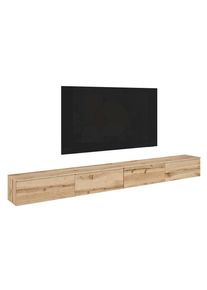 P & B , Eiche Wotan , Holzwerkstoff , 300x32x33 cm , stehend, h&auml;ngend , Wohnzimmer, TV-M&ouml;bel, TV- & Lowboards