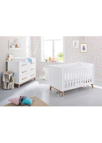 Pinolino , Wei&szlig;, Eschefarben , Holzwerkstoff , 6 Schublade(n) Schubladen , 78x88x149 cm , zum Juniorbett umbaubar, h&ouml;henverstellbar, Sprossen mit Normabstand, Aufbauanleitung im Karton, Lattenrost inklusive, Schlupfsprossen , Kinder- & Jugendzimmer, Komplette Jugendzimmer