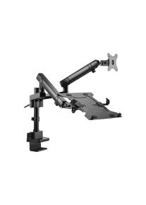 Gembird Monitor Arm & Notebook Tray - 2 x monitor 17"-32" & 1 x notebook 15.6"