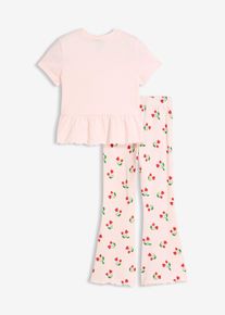 bonprix P&oacute;l&oacute; &eacute;s lefel&eacute; bőv&uuml;lő szab&aacute;s&uacute; legging (2-r&eacute;szes szett), r&oacute;zsasz&iacute;n, 110