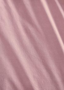 bonprix Lenjerie de pat din linou, cu aspect de in, roz, 1x 80/80 cm, 1x 155/220 cm