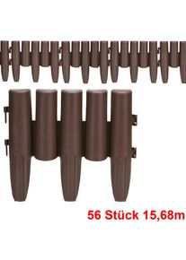 Deuba Gazonrand 7 stuks Bruin 15,68m