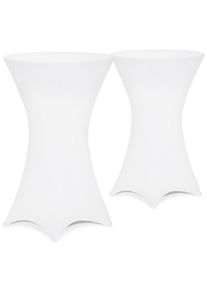 Detex Statafelhoezen Set van 2 Wit &Oslash;80cm