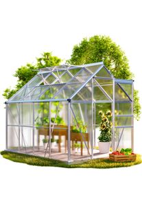 Gardebruk Tuinkas Aluminium 250x190x195cm met 2 Dakramen