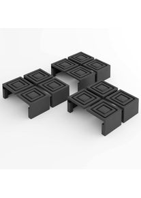 Deuba Bodenschoner Bierzeltgarnitur im 12er-Set Kratzschutz innen werkzeuglos