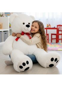 Monzana Pl&uuml;schtier Teddyb&auml;r XL Wei&szlig; 100cm