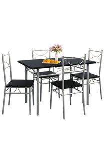 Casaria Eettafelset Paul 5-delig Zwart