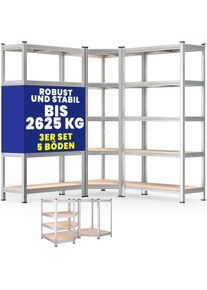 Monzana Schwerlast- und Eckregal 3er-Set verzinkt je 875kg
