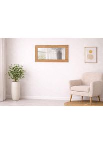 Spiegel OTTO HOME "Maximus Spiegel B/H/T: 50/96/1,8cm, Hochkant oder quer montierbar", braun (eiche), B:50cm H:96cm T:1,8cm, FSC-zertifiziertes Massivholz, glasspiegel, Spiegel, Spiegel, Massivholz Rahmen, Spiegelfl&auml;cher 34x98,5cm, Wandspiegel