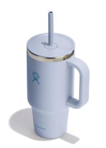 Thermobecher Hydro Flask "All Around Travel Tumbler in den Gr&ouml;&szlig;en 24 oz/ 32 oz / 40 oz", blau (surf), B:10,02 H:29,34cm &Oslash;:10,02, Edelstahl, Trinkgef&auml;&szlig;e, Thermobecher, Thermo Cup mit Strohhalm, 709 ml/ 946 ml/ 1182 ml