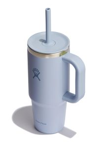 Thermobecher Hydro Flask "All Around Travel Tumbler in den Gr&ouml;&szlig;en 24 oz/ 32 oz / 40 oz", blau (surf), H:28,96cm, Edelstahl, Trinkgef&auml;&szlig;e, Thermobecher, Thermo Cup mit Strohhalm, 709 ml/ 946 ml/ 1182 ml